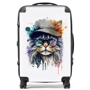 Maine Coon Cat Splashart Suitcase - Medium