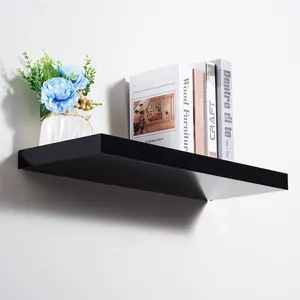 Balwinder Floating Shelf Black / 3.8cm H x 60cm W x 23.5cm D