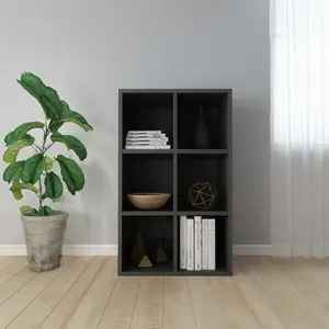 Gardinier Book Cabinet 66 x 30 x 98 cm Engineered Wood Grey