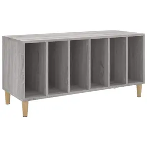 vidaXL Record Cabinet Grey Sonoma 100x38x48 cm Engineered Wood