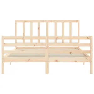 Berkfield Bed Frame with Headboard 160x200 cm Solid Wood