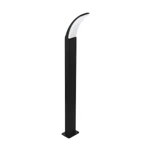 IP44 Outdoor Bollard Light Black Aluminium 11W Built in LED Lamp Post