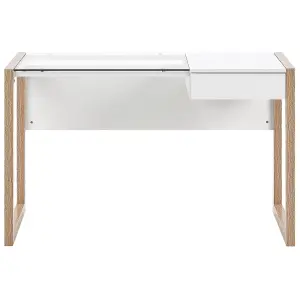 Home Office Desk with Storage White JENKS