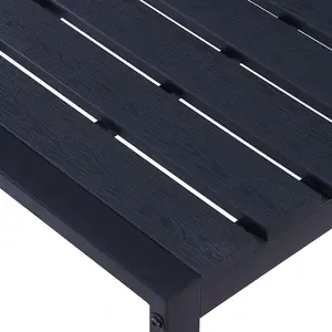 vidaXL Garden Bench 180 cm PS Board Black