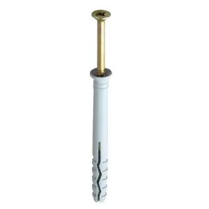 Securfix Hammer-In Fixings (Pack of 10) Gold/White (16cm x 12cm x 12cm)