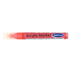 Acrylic Paint Marker Pen Permanent for Stone Leather Fabric Plastic (Metallic Neon Red)