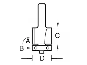 Trend T46/01 x 1/2 TCT 90 Degree Template Profiler 12.7 x 25mm