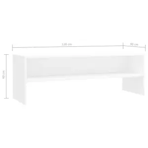 vidaXL TV Cabinet White 120x40x40 cm Engineered Wood