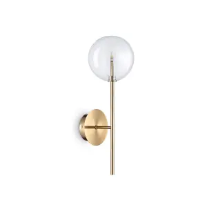 Luminosa Equinoxe 1 Light Wall Light Antique Brass