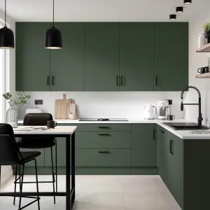 Ethos Matt heritage green Tall Clad on larder panel (H)2400mm (W)640mm