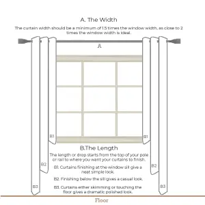 Home Curtains Spencer Faux Wool Blackout 65w x 90d" (165X229cm) Ochre Lined Eyelet Curtains (PAIR)