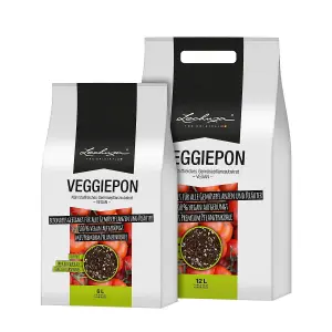 LECHUZA VEGGIEPON Organic Peat-Free Potting Compost for Vegetables Growing 12 Liter