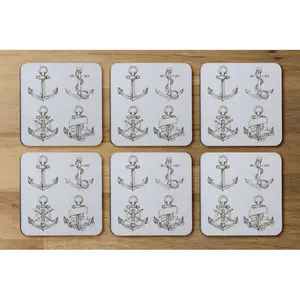 Square 6 Piece Coaster Set (Set of 6)