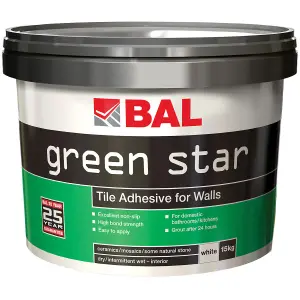 BAL Green Star Ready Mixed Tile Adhesive, 15kg