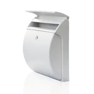 Classico High Quality Wall Mounted Locking Plastic Letterbox White