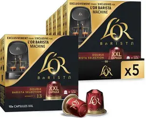 LOR BARISTA Double Barista Selection XXL Aluminium Coffee Capsules (5 X 10 Pods) Intensity 13