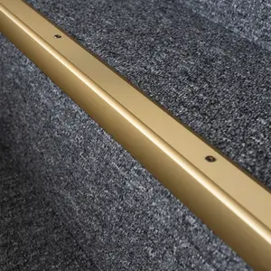 Anodised aluminium anti non slip stair edge nosing trim 900mm x 35mm x 35mm A41 gold