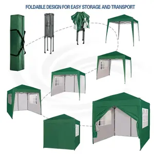 MCC Direct 2X2 Pop up Green Gazebo with Sides