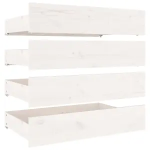 Berkfield Bed Frame with Drawers White 150x200 cm 5FT King Size