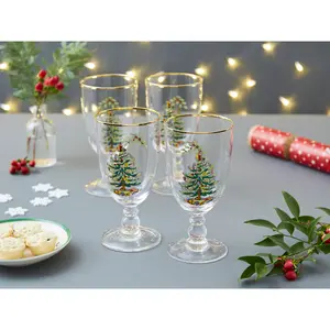 Christmas Tree Goblets (Set of 4)