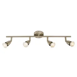 Luminosa Amalfi Adjustable 4 Light Spotlight Satin Nickel, GU10