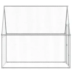 Chicken Cage Silver 200x100x190 cm Galvanised Steel