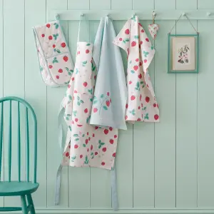 Catherine Lansfield Kitchen Strawberry Garden 70x80cm Apron Cream/ Red