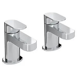 Bristan Frenzy Bath Taps Chrome Pair Deck Mount Bathroom Tap