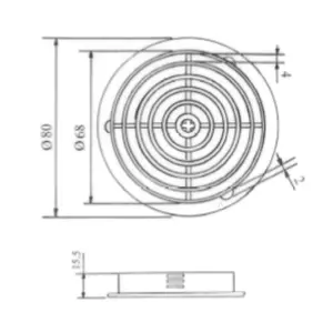 Pack of 10 Brown Plastic 68mm Round Soffit Air Vents Push in Roof and Eave Circular Mesh Air Vents