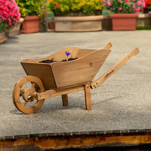 Woodside Wooden Wheel Barrow Planter