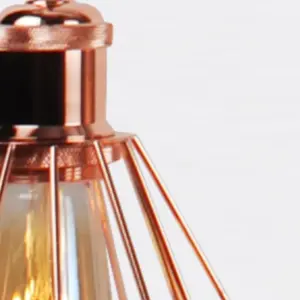 First Choice Lighting Matt Black & Copper Geometric 3 Light Bar Pendant