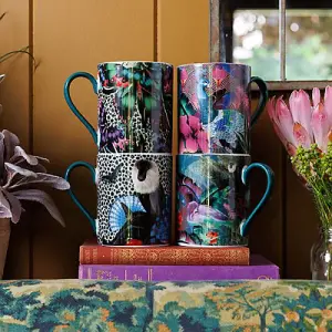 Mikasa x Sarah Arnett 350ml Mug with Peacock Print