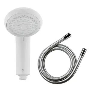 Mira Showers Advance Flex Electric Shower Head 3 Spray 90mm White + Chrome Hose