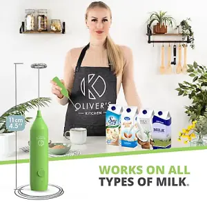 Oliver's Kitchen - Rechargeable Milk Frother - USB-C (Green)