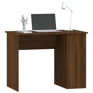 Berkfield Desk Brown Oak 100x55x75 cm Engineered Wood