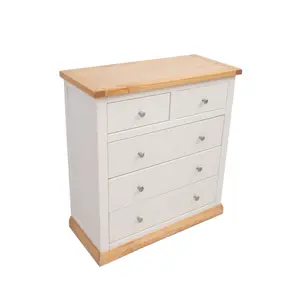 Trevi 5 Drawer Chest of Drawers Chrome Knob