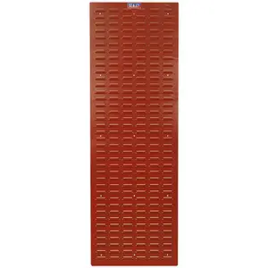 2 Pack Red Louvre Wall Mounted Storage Bin Panel 500 x 1500mm for Warehouse Organization