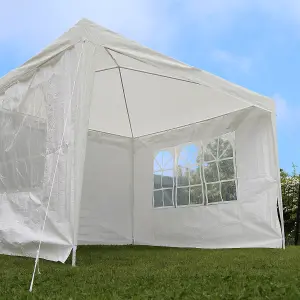 Charles Bentley 3m x 3m Gazebo/Tent Awning Wedding/Party Tent Showerproof White