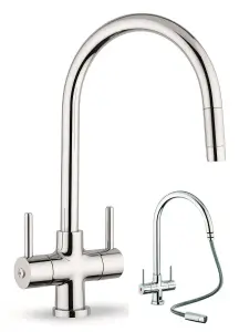 Clearwater Emporia C Spout Pull Out Spray Kitchen Chrome - EMPCP