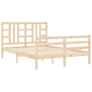 Berkfield Bed Frame with Headboard 160x200 cm Solid Wood