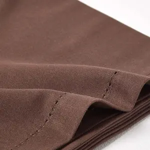 Homescapes Chocolate Brown Cotton Round Tablecloth 178 cm