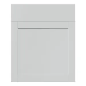 GoodHome Ashmead Matt dove grey Shaker Drawerline Cabinet door (W)600mm (H)715mm (T)16mm