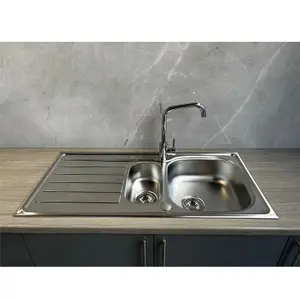 Liquida NR150SS 1.5 Bowl Reversible Inset Stainless Steel Kitchen Sink