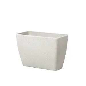 Set of 2 Flower Pot Stone Beige 60 x 27 x 41 cm BARIS