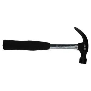 16Oz Curved Claw Hammer Tubular Handle Rubber Grip Nail Remover Steel Shaft