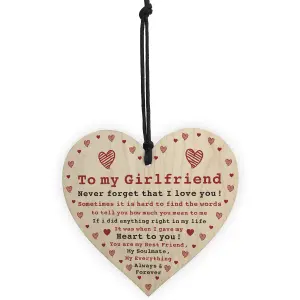 Girlfriend Gift For Anniversary Valentines Day Wood Heart Soulmate Gifts For Her