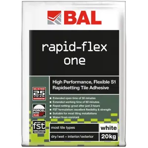 BAL Rapid-Flex One Tile Adhesive, 20kg