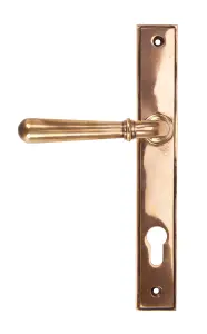 From The Anvil Polished Bronze Newbury Slimline Lever Espag. Lock