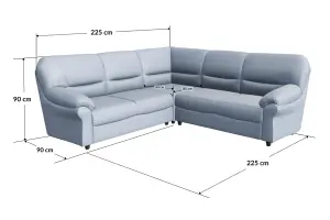 Furniture Stop - Saga Leather Double Corner Sofa