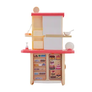 Play Kitchen Set Toddler Kitchen Toy Playset with Real Sounds & Lights